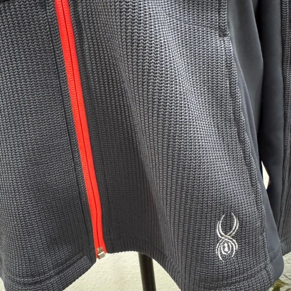 Spyder Core Gray & Hot Pink Zip Front Fleece Lined Jacket- size XL - Picture 16 of 16